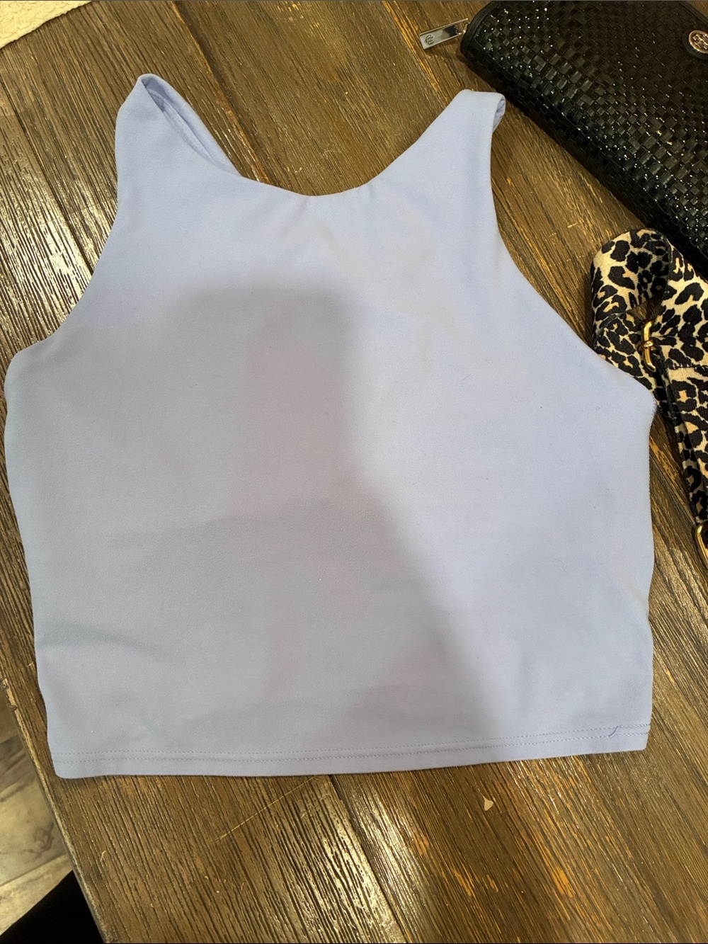Athleta Lavender High Neck Cropped Tank